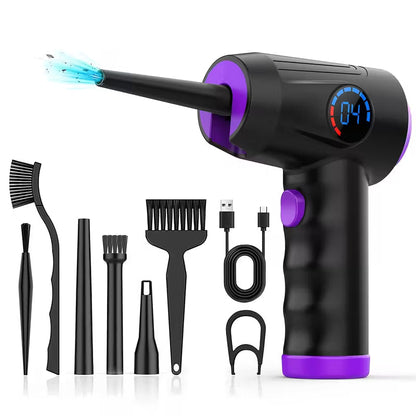 🎁Free Shipping⚡Compressed Air Duster, Electric Air Duster, 6000mAh Fast Charging, 50000 RPM 4 Speed Cordless Air Blower with LCD Display